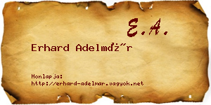 Erhard Adelmár névjegykártya